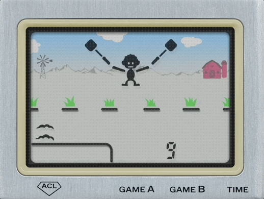 Gameplay du jeu Vermin sur la Game & Watch de Nintendo