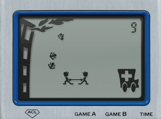 Gameplay du jeu Fire sur la Game & Watch de Nintendo