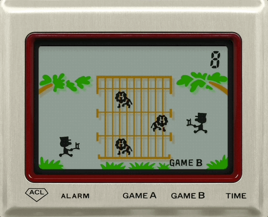 Gameplay du jeu Lion sur la Game & Watch de Nintendo